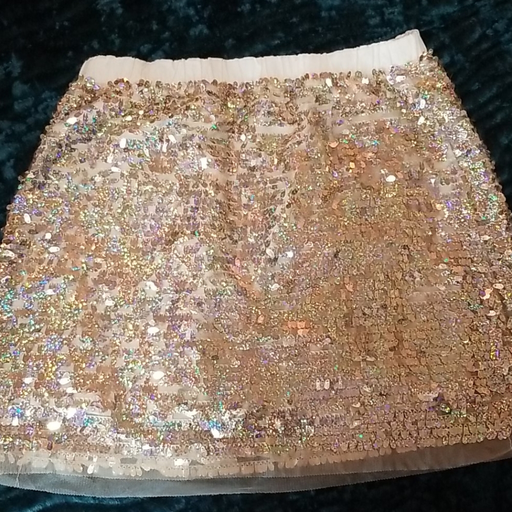 Nwt Crewcuts iridescent sequin skirt